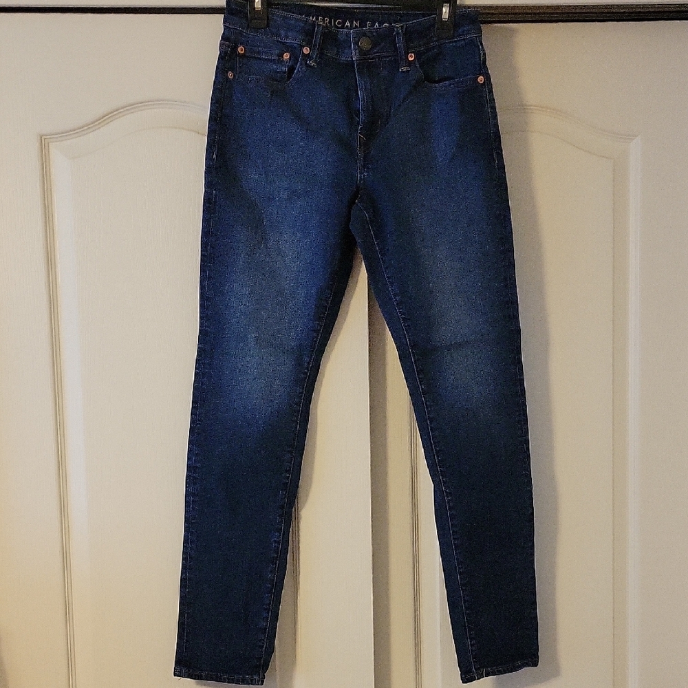 American Eagle Outfitters Men's Straight Jeans - Dark Blue